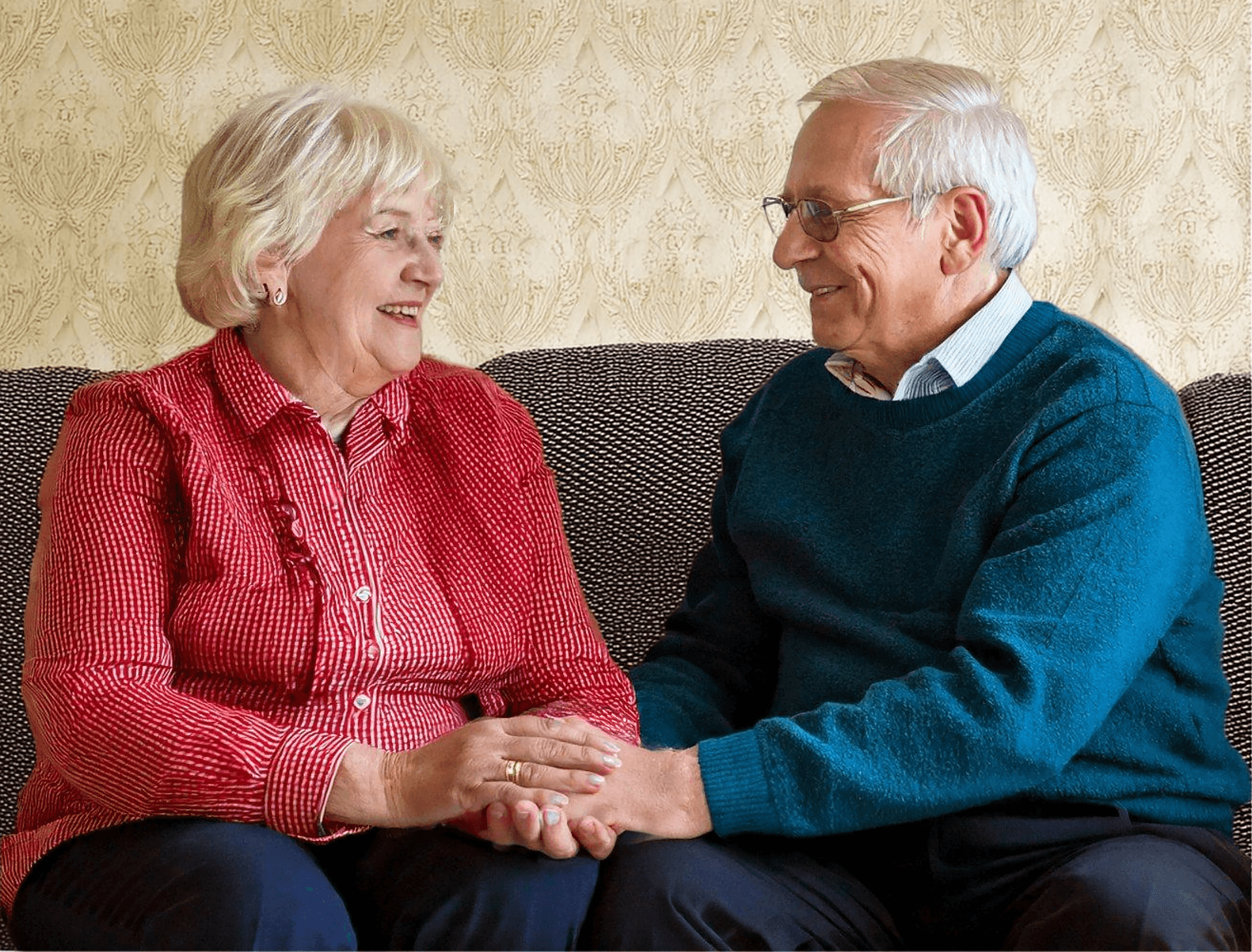 Senior couple walking together